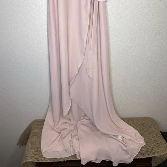SHOW ME YOUR MUMU Mariah Wrap Dress Dusty Blush Size XS NEW - Picture 7 of 13